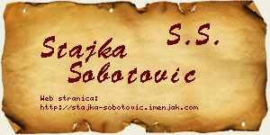 Stajka Šobotović vizit kartica